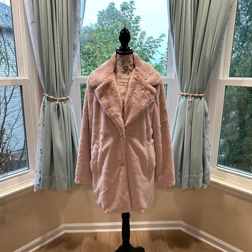 Lucky Brand Faux Fur Rose Jacket